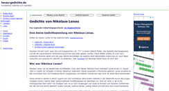Desktop Screenshot of lenau-gedichte.de